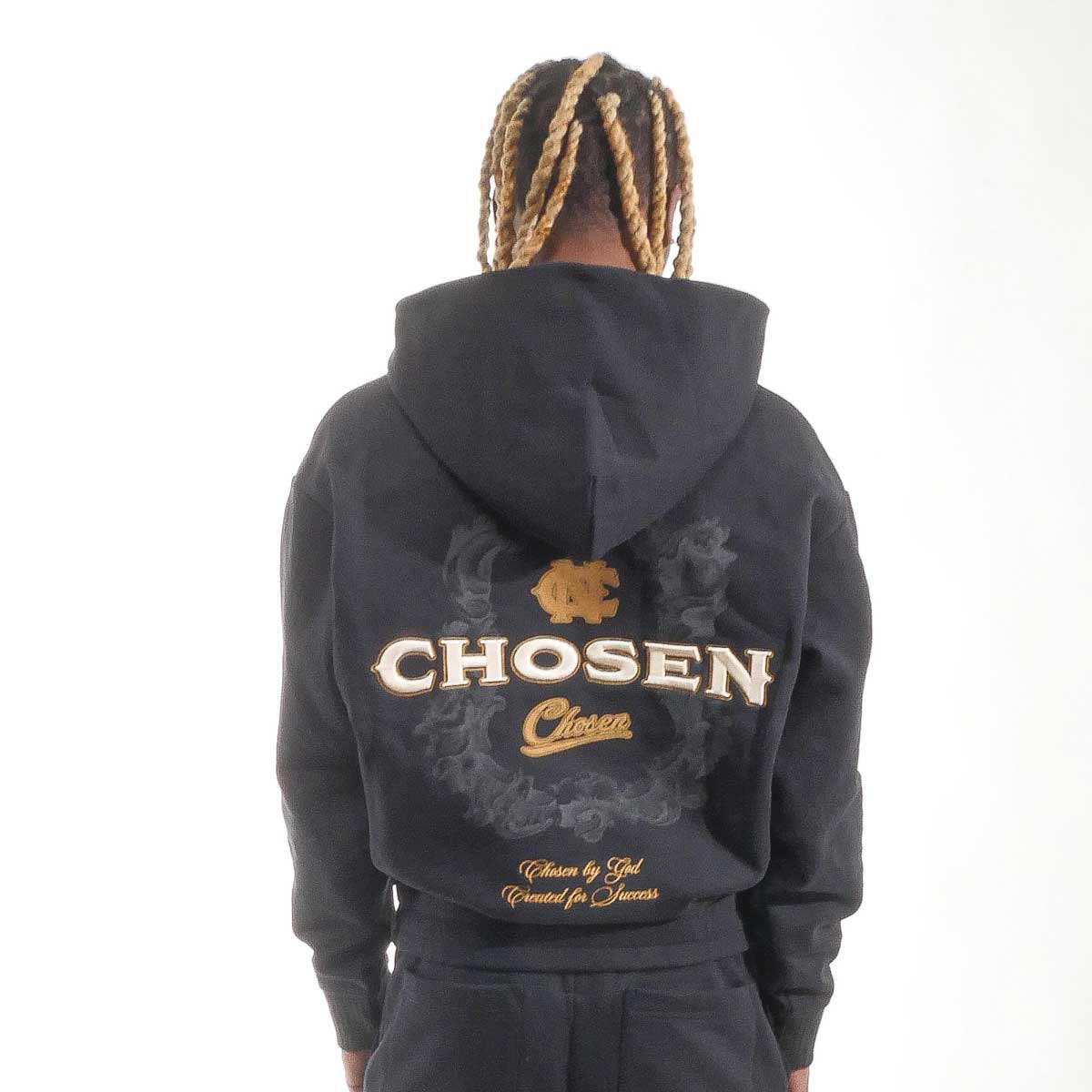 Washed quarter zip frame hoodie