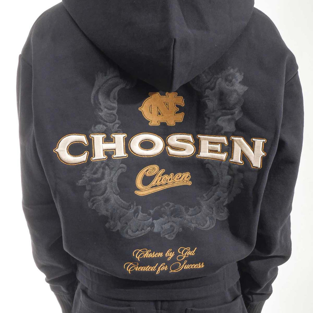 Washed quarter zip frame hoodie