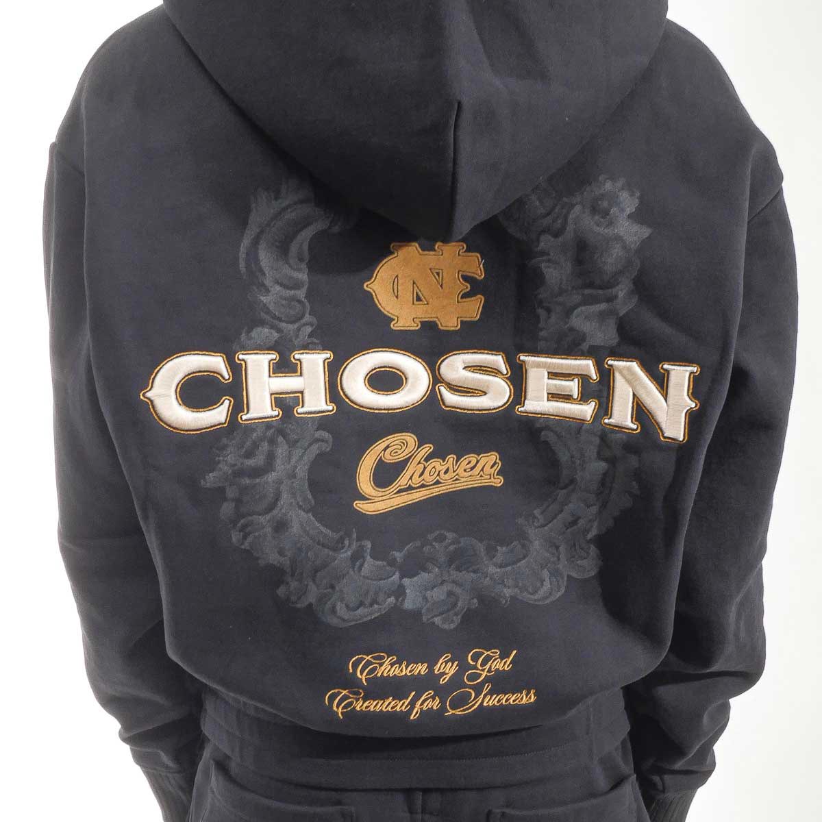 Washed quarter zip frame hoodie