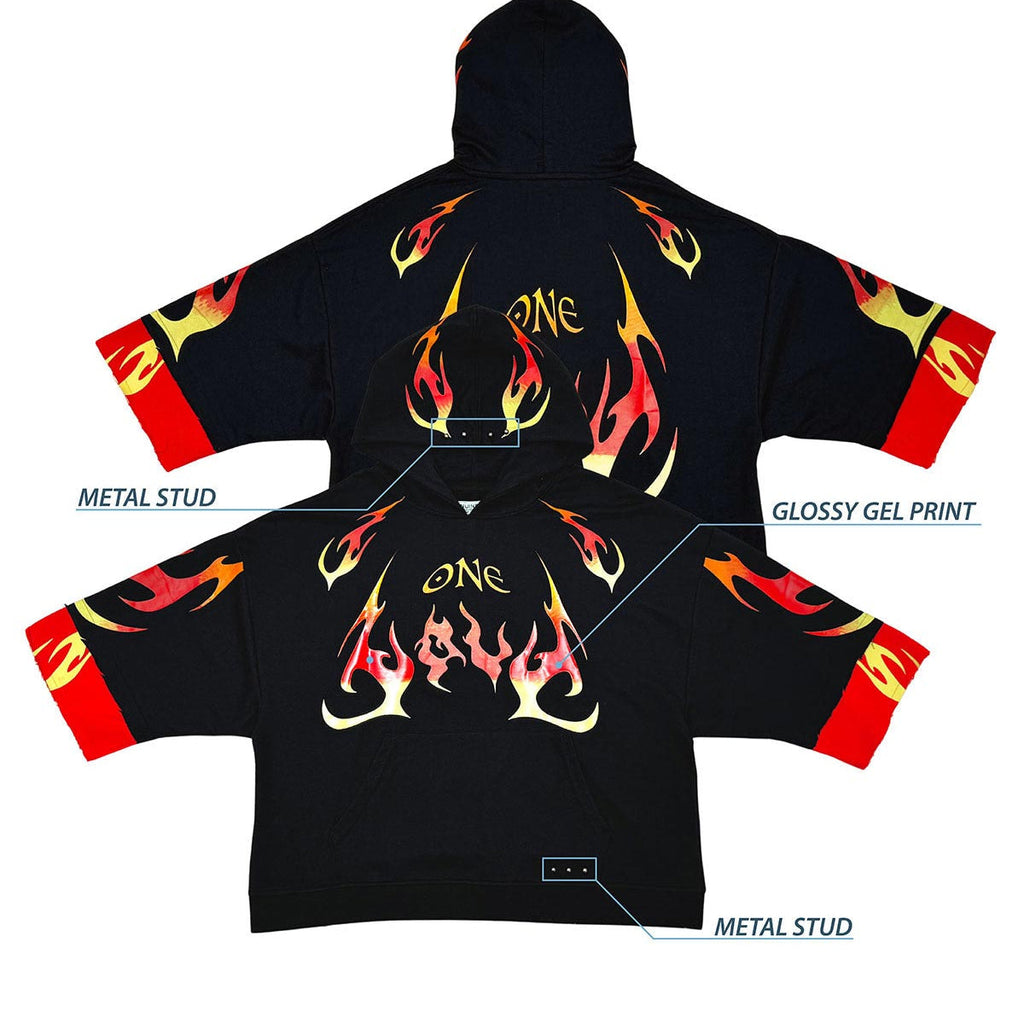 One love short sleeve hoodie