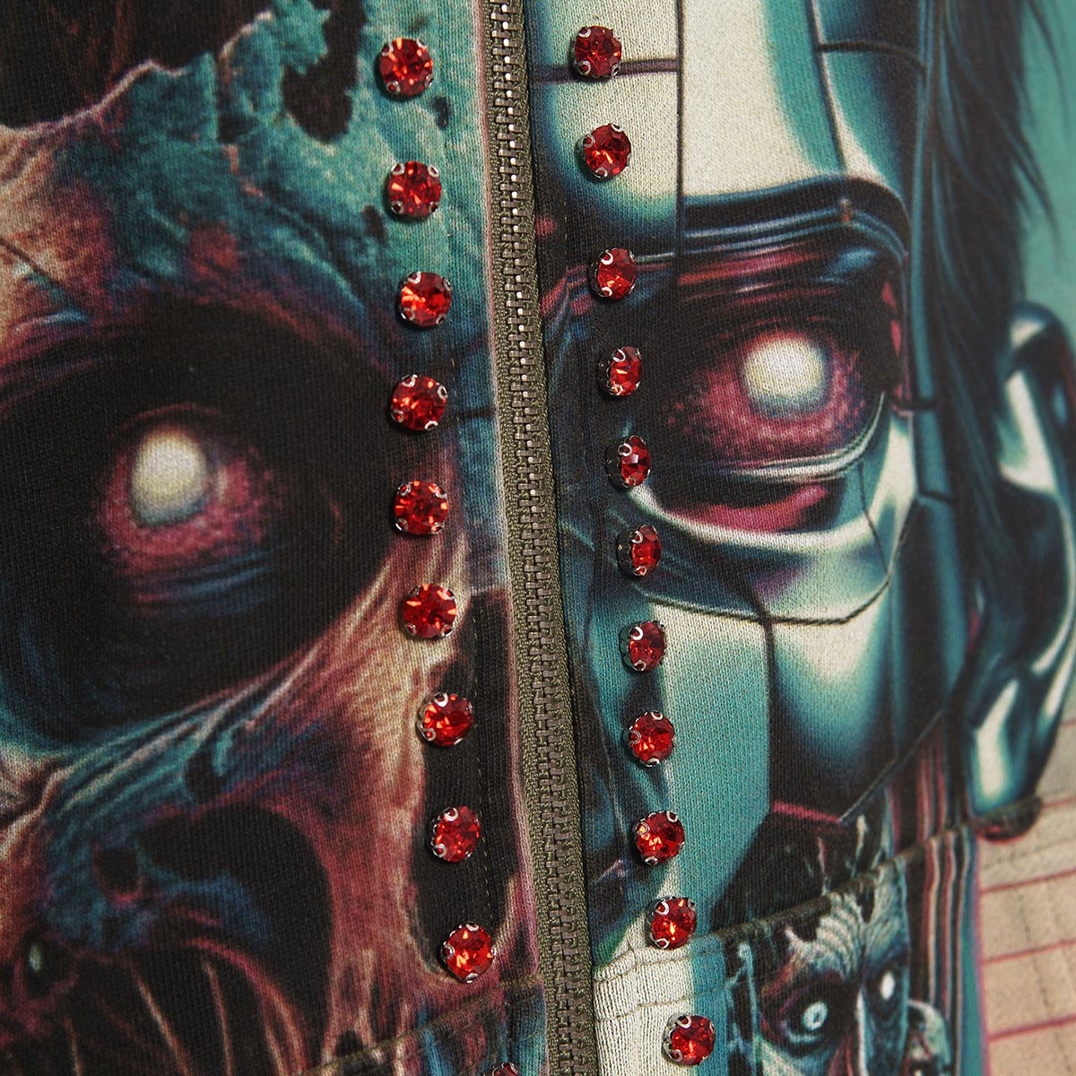 Zombie cyborg stray full-zip hoodie