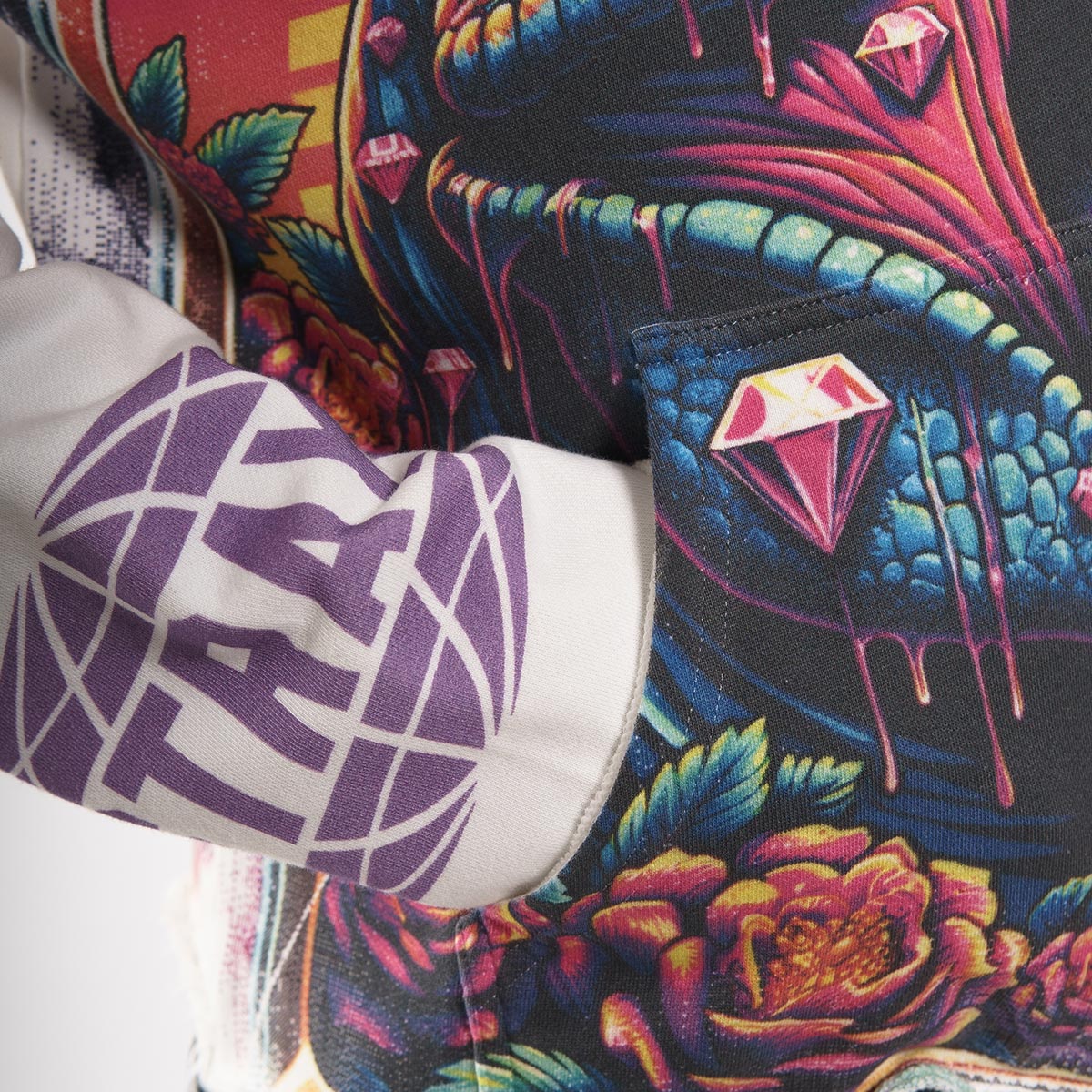 Delusions stray full-zip hoodie