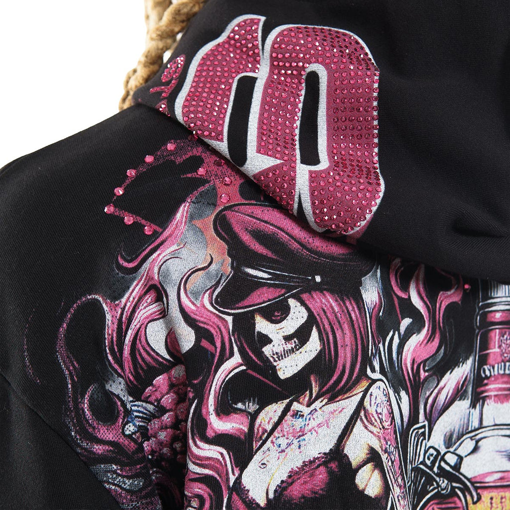 Biker stray full-zip hoodie