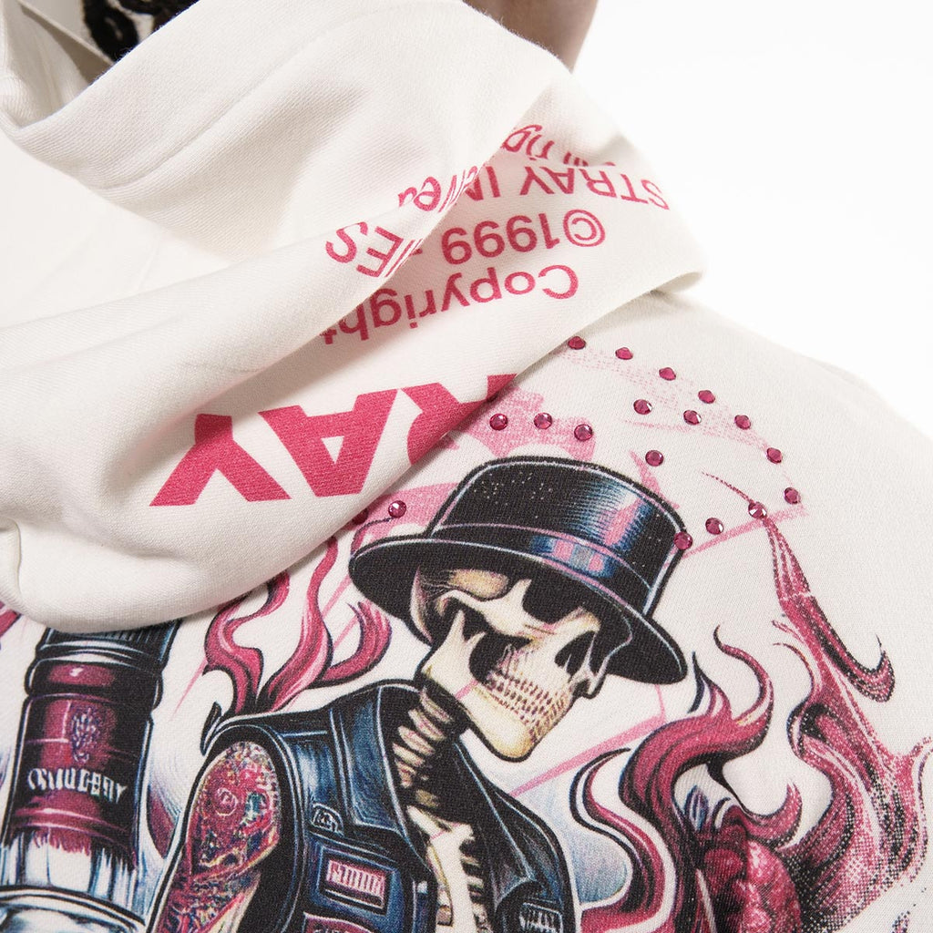 Biker stray full-zip hoodie