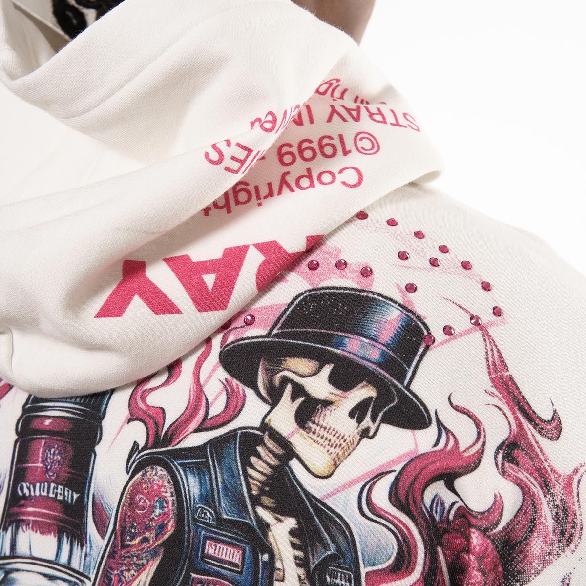 Biker stray full-zip hoodie