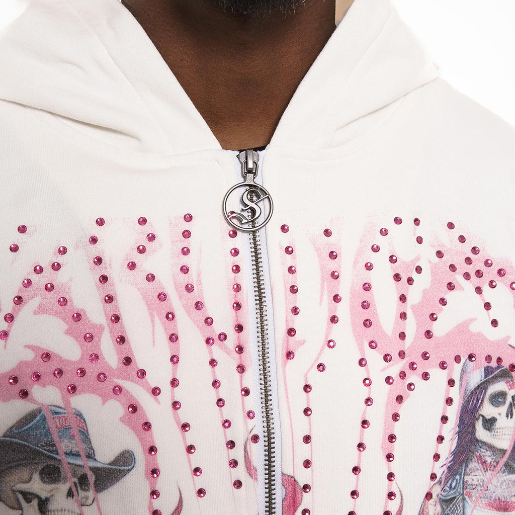 Biker stray full-zip hoodie