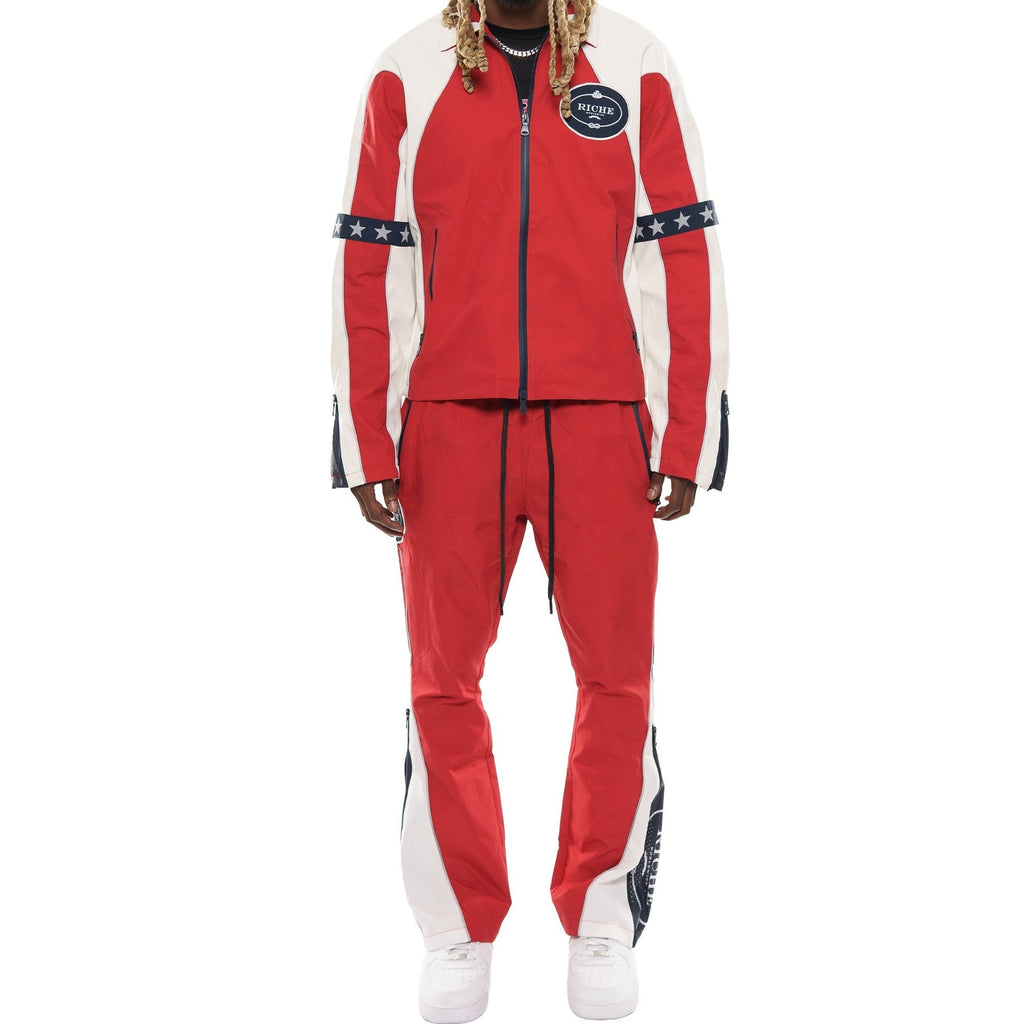 Star studded nylon jacket set