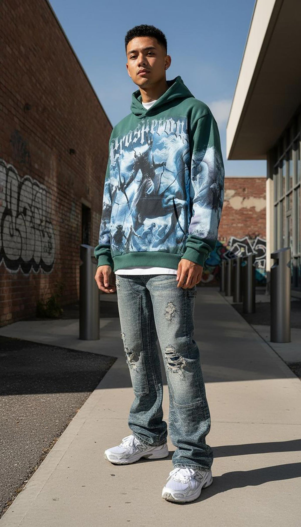 Stray prosperous pullover hoodie