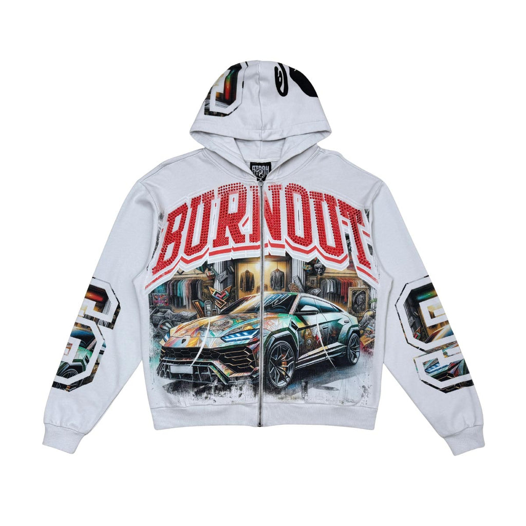 Stray burnout full-zip hoodie