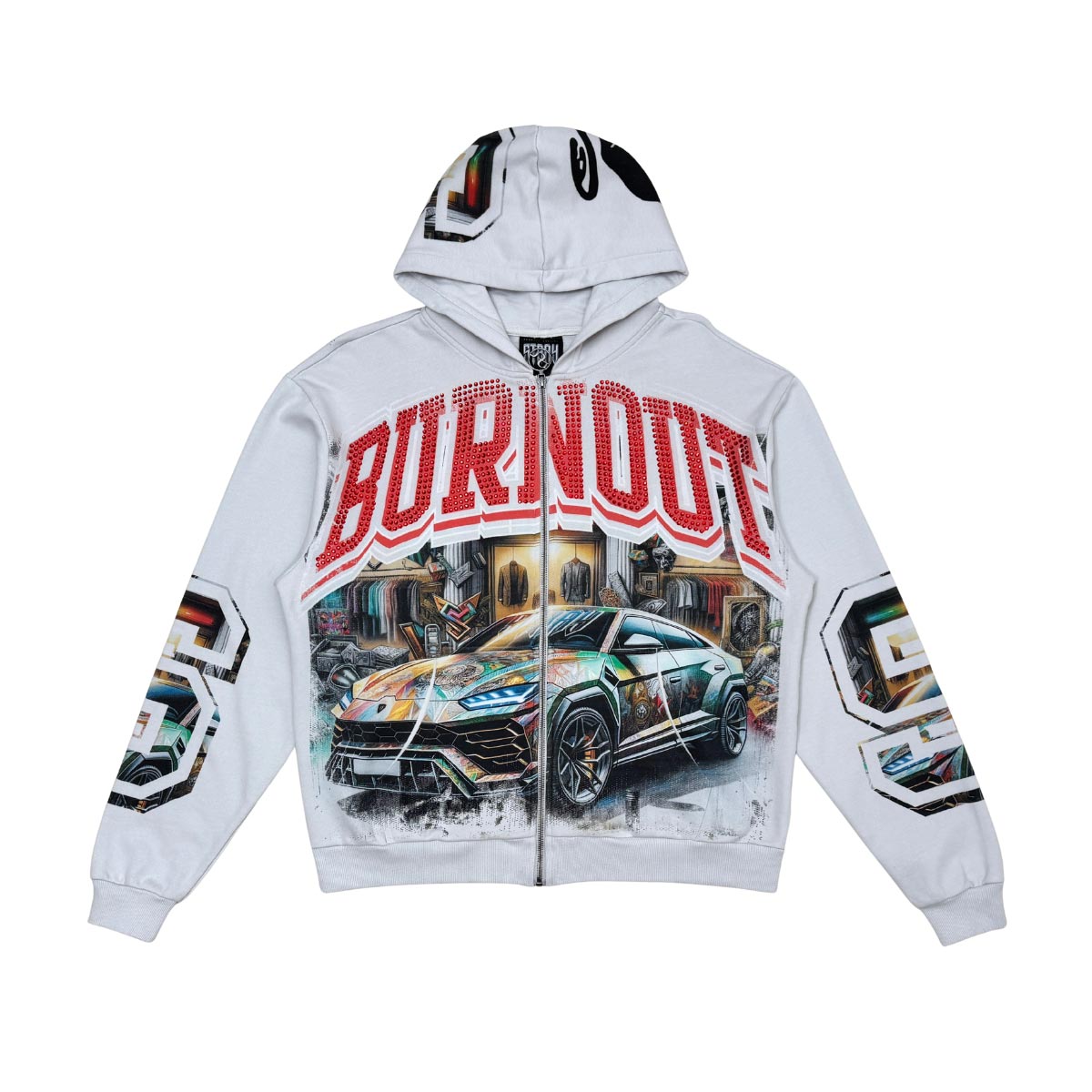 Stray burnout full-zip hoodie