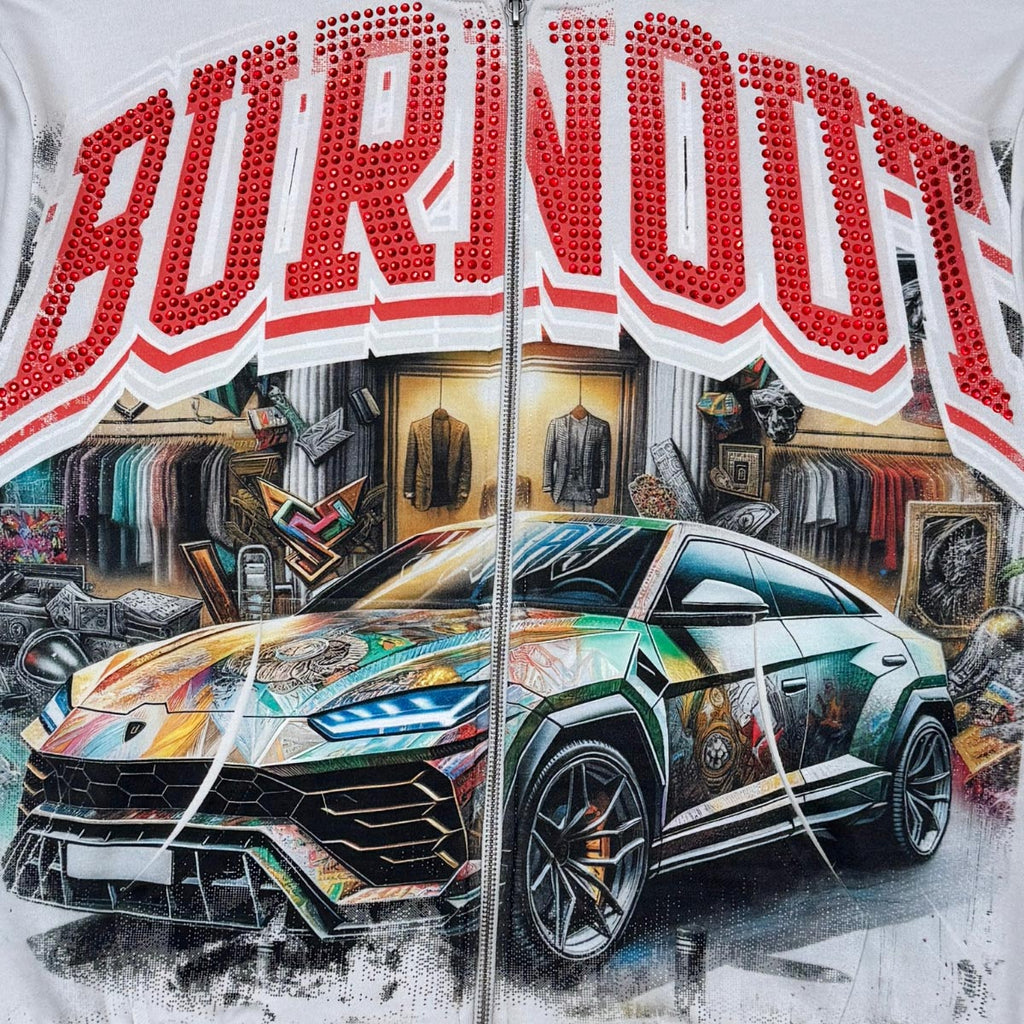 Stray burnout full-zip hoodie