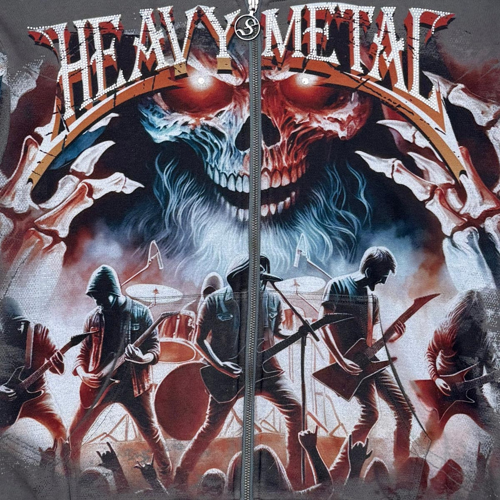 Stray heavy metal full-zip hoodie