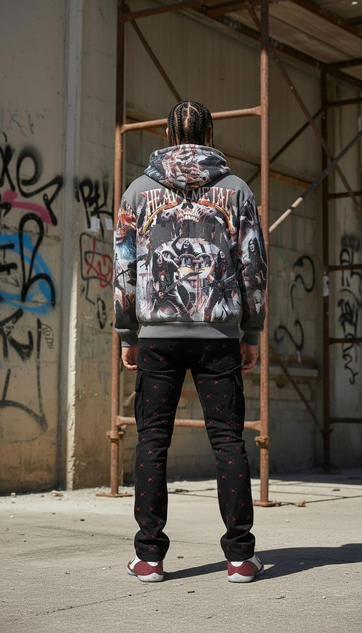 Stray heavy metal full-zip hoodie