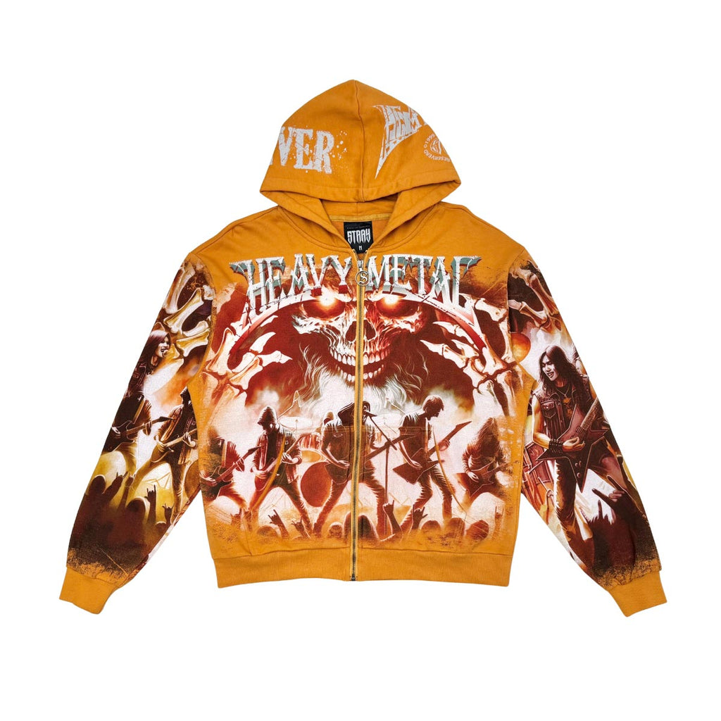 Stray heavy metal full-zip hoodie