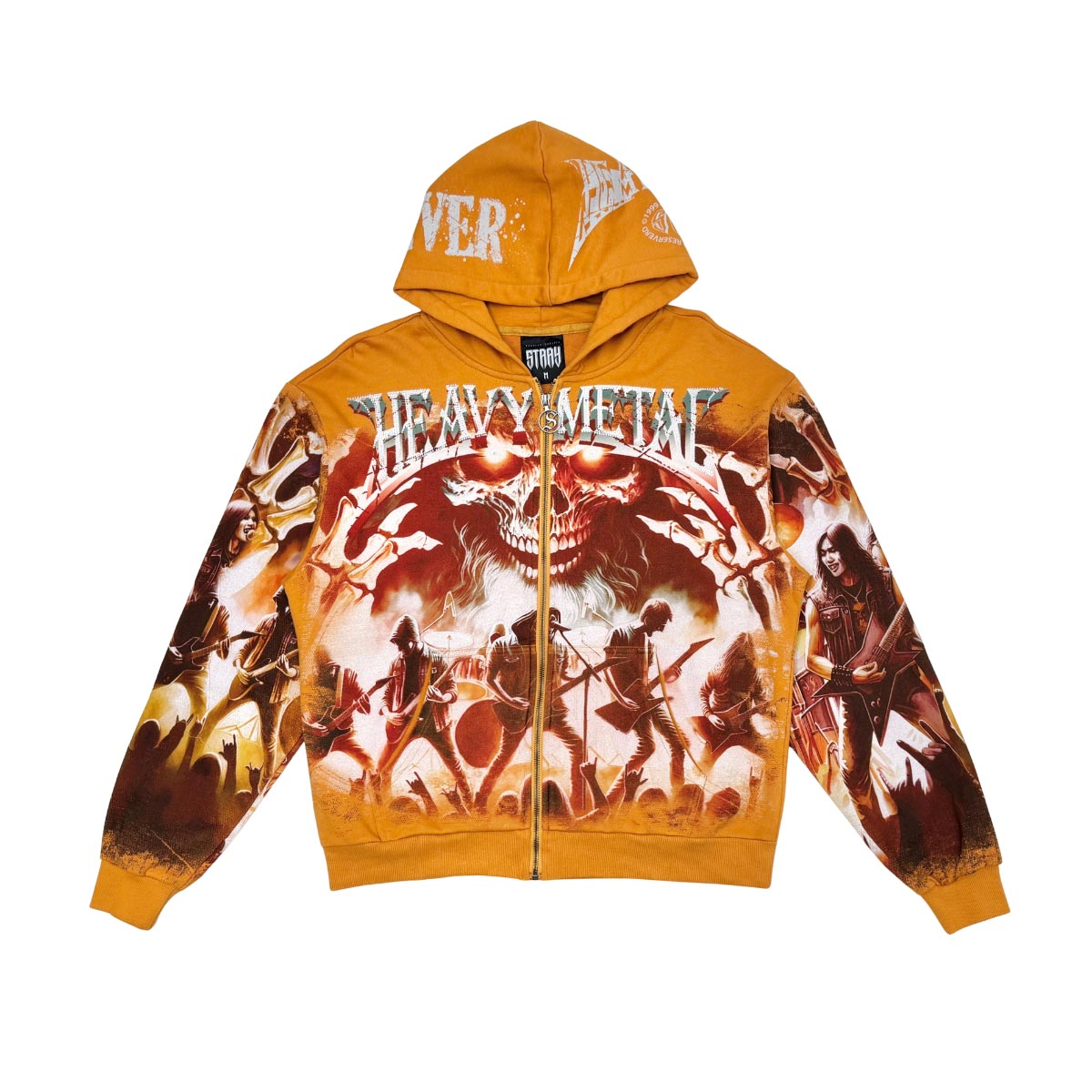 Stray heavy metal full-zip hoodie