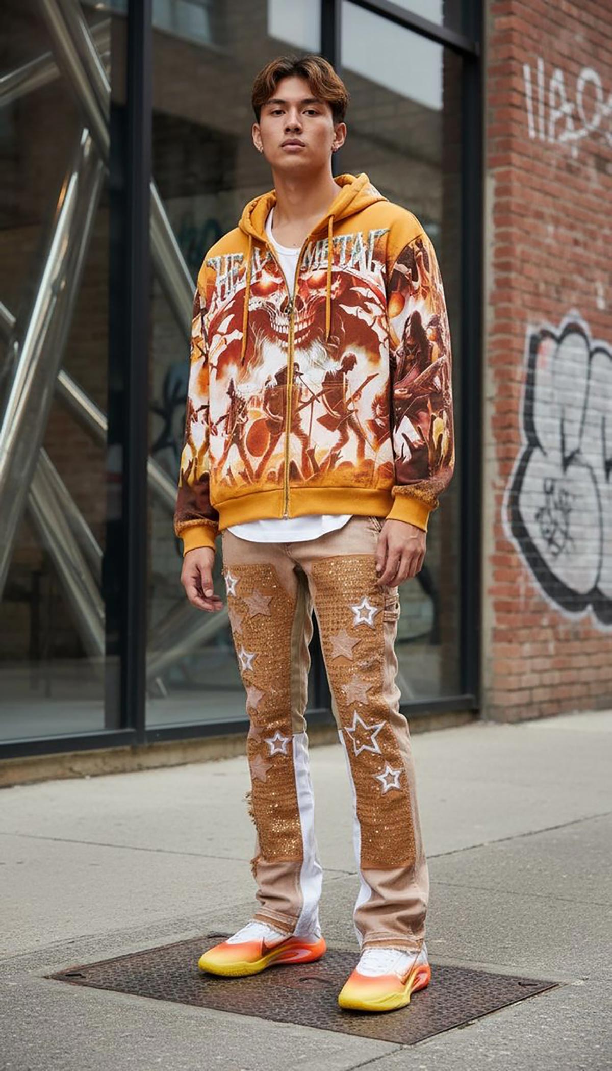 Stray heavy metal full-zip hoodie