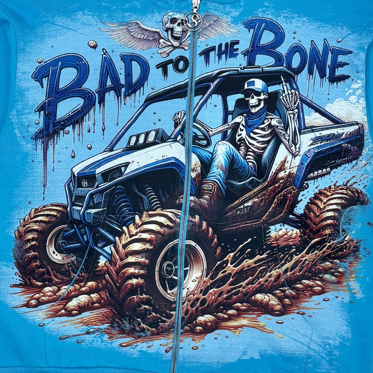 Stray bad to the bone full-zip hoodie