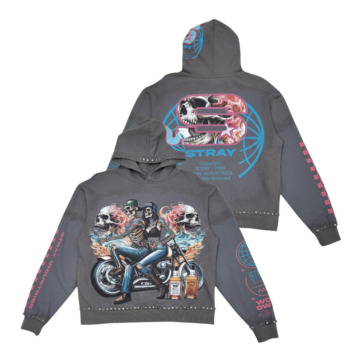Stray ride or die full-zip hoodie