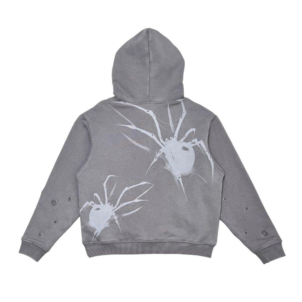 Unknown Garment-dyed, heavyweight cotton fleece cropped pullover hoodie