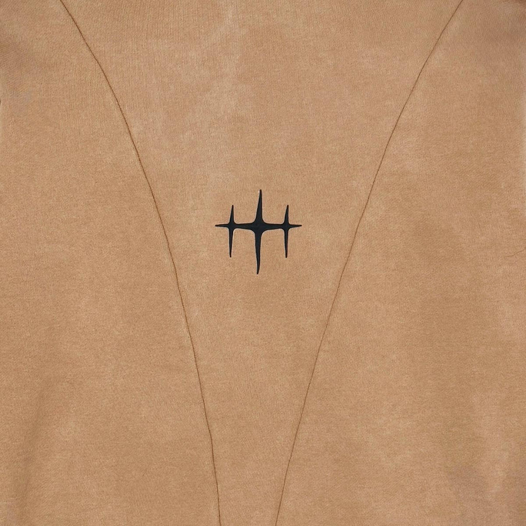 Unknown garment-dyed, heavyweight cotton fleece pullover hoodie