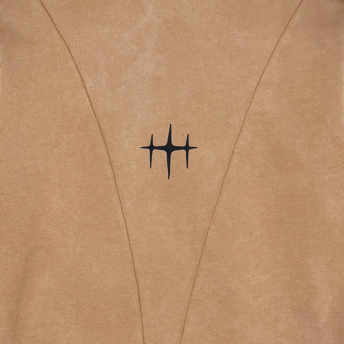 Unknown garment-dyed, heavyweight cotton fleece pullover hoodie