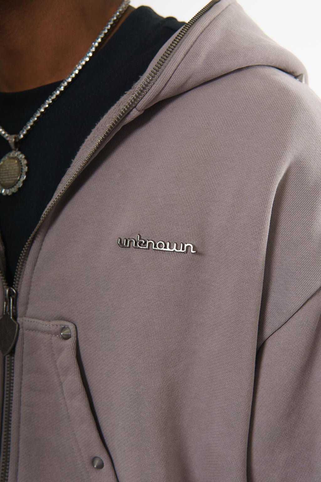 Unknown garment dyed full-zip hoodie