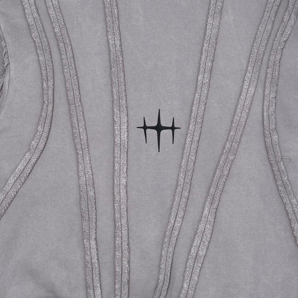 Unknown garment dyed cotton fleece pullover hoodie