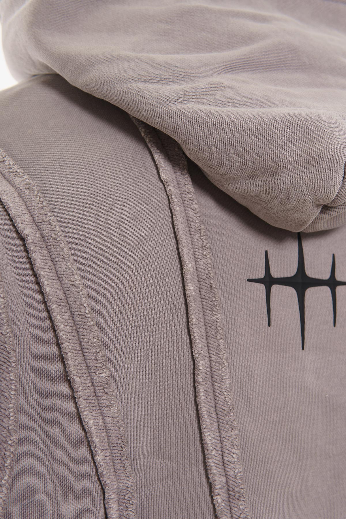 Unknown garment dyed cotton fleece pullover hoodie