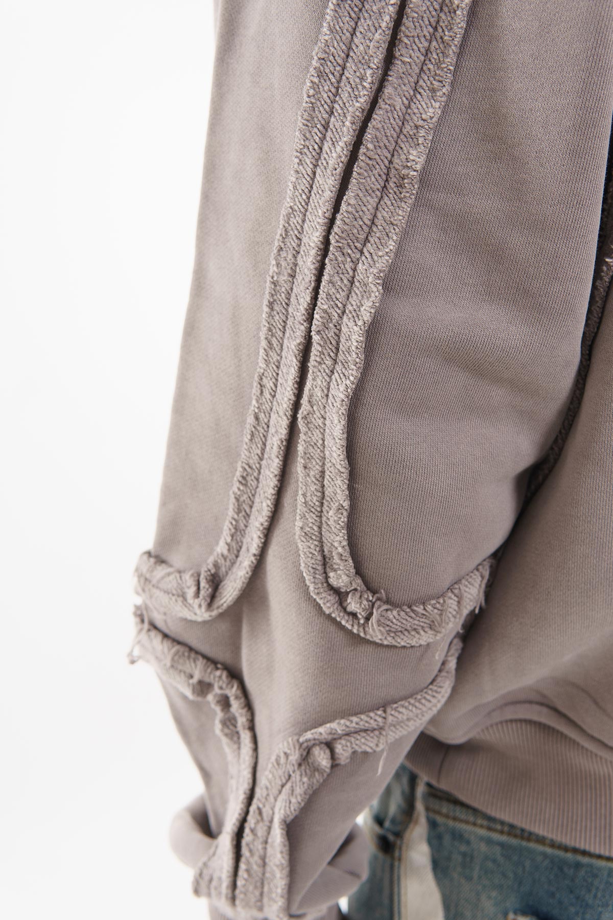 Unknown garment dyed cotton fleece pullover hoodie