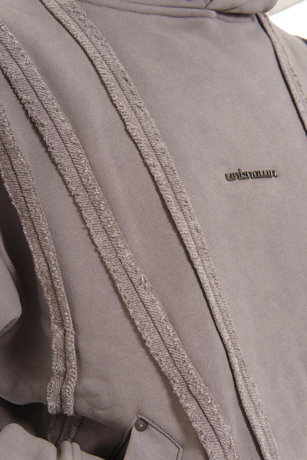 Unknown garment dyed cotton fleece pullover hoodie