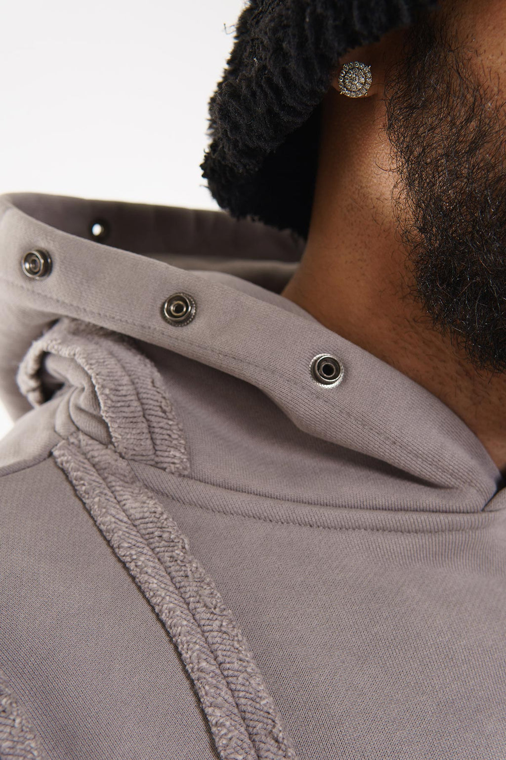 Unknown garment dyed cotton fleece pullover hoodie