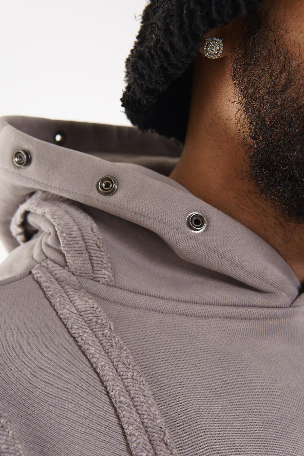 Unknown garment dyed cotton fleece pullover hoodie