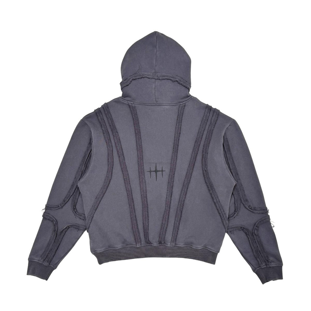 Unknown garment dyed cotton fleece pullover hoodie