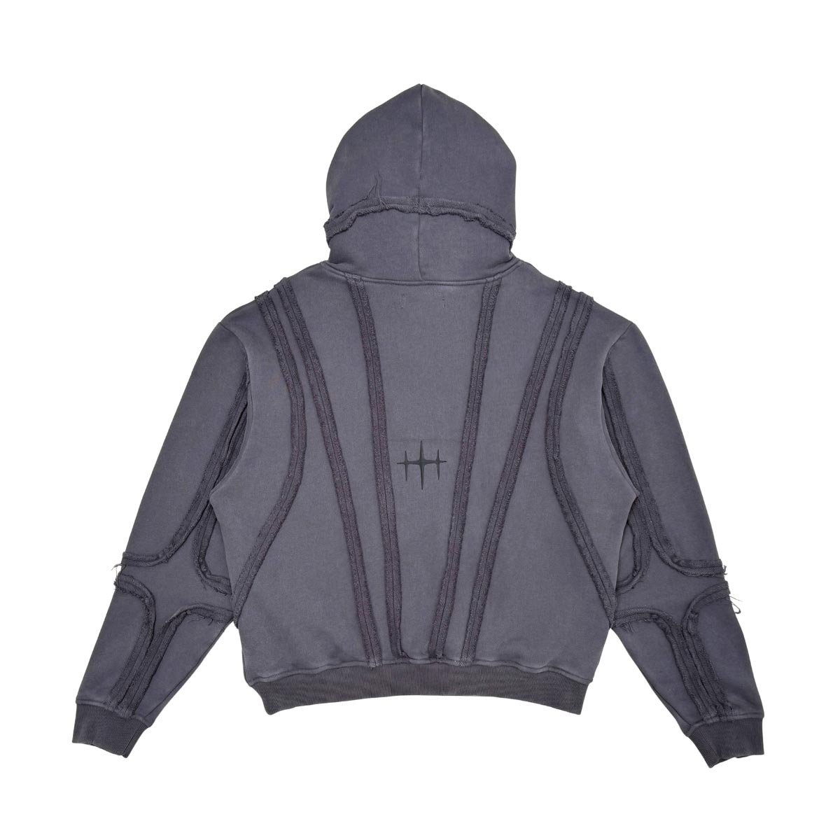 Unknown garment dyed cotton fleece pullover hoodie