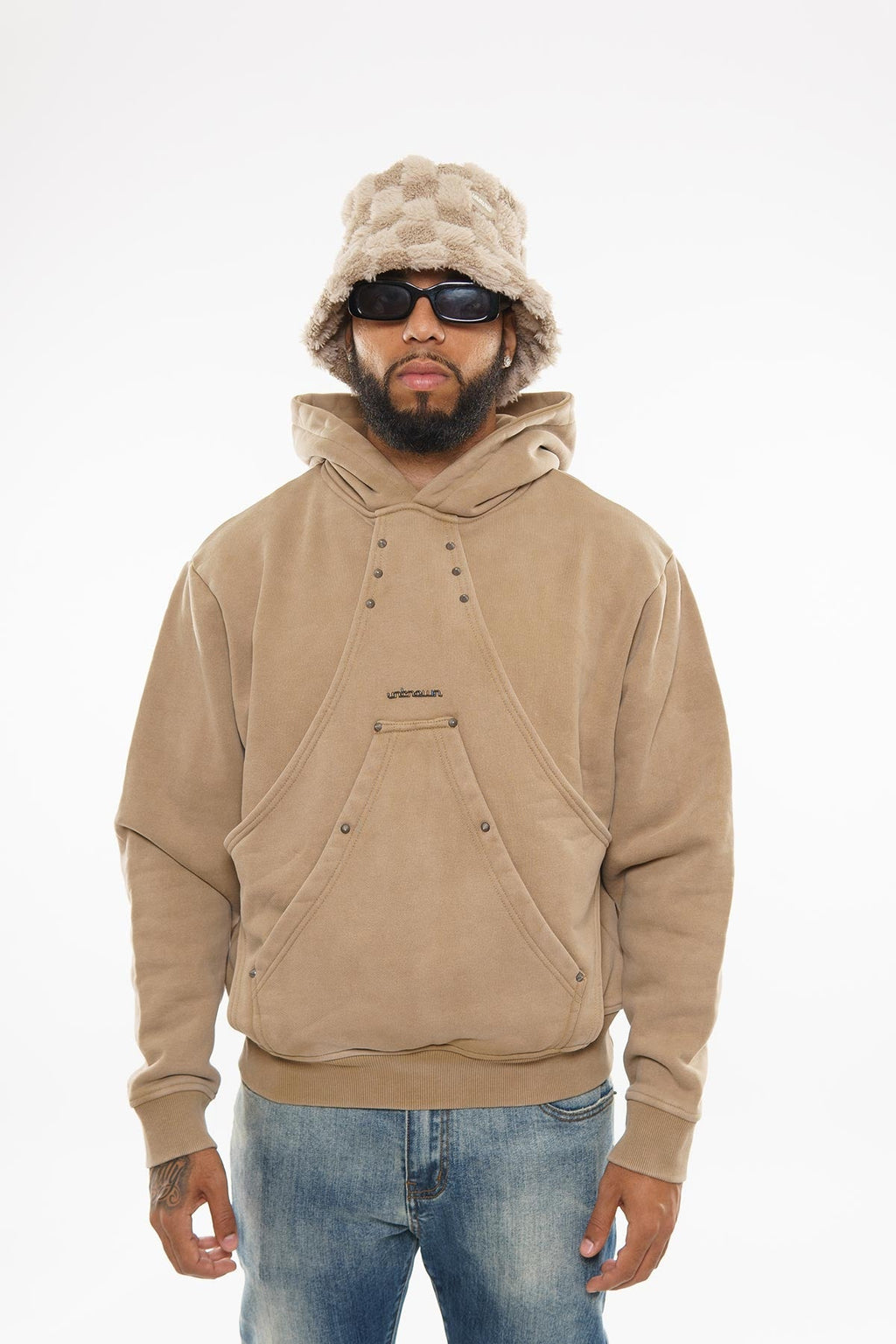 Unknown cotton fleece pullover hoodie