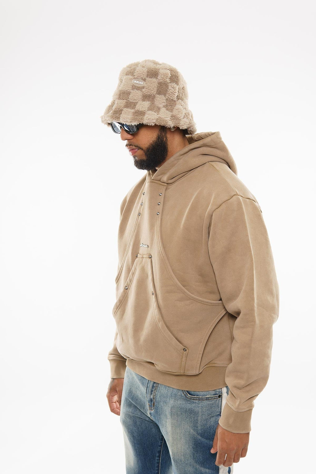 Unknown cotton fleece pullover hoodie