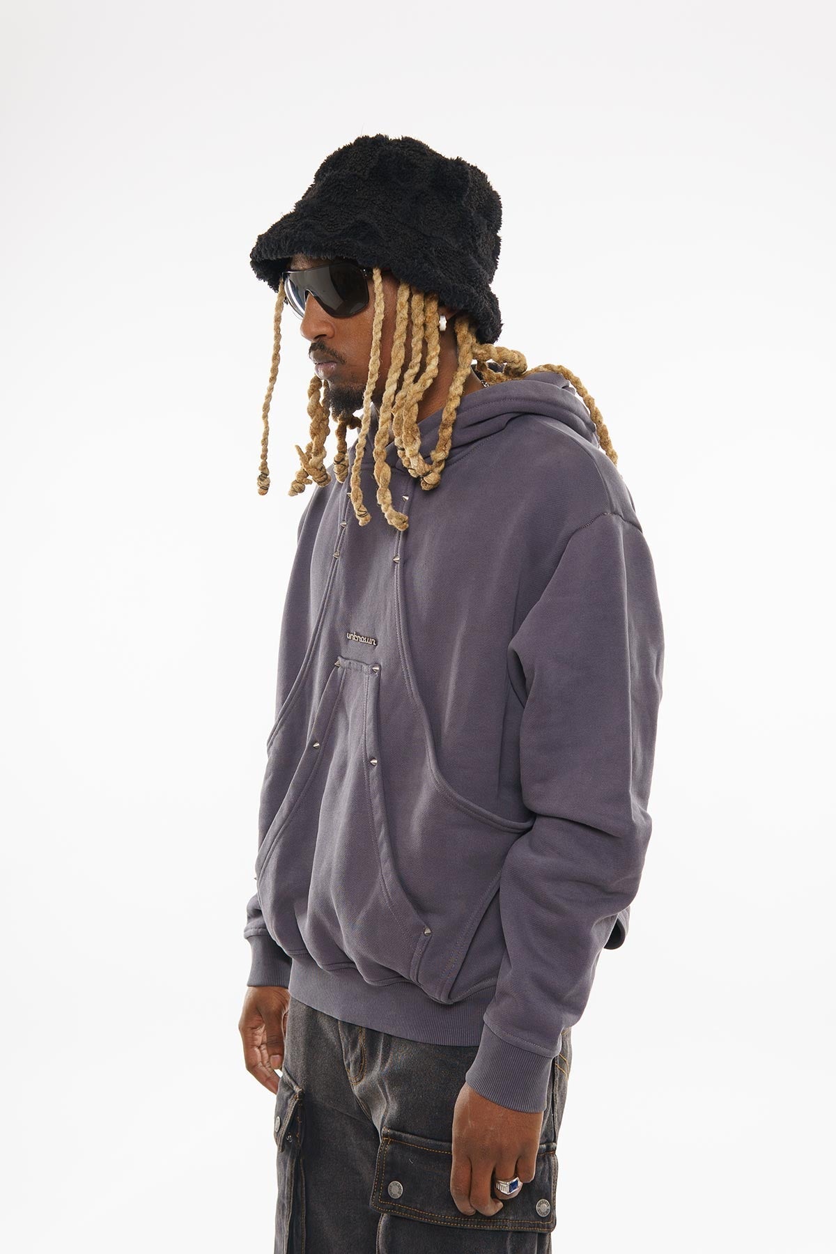 Unknown cotton fleece pullover hoodie