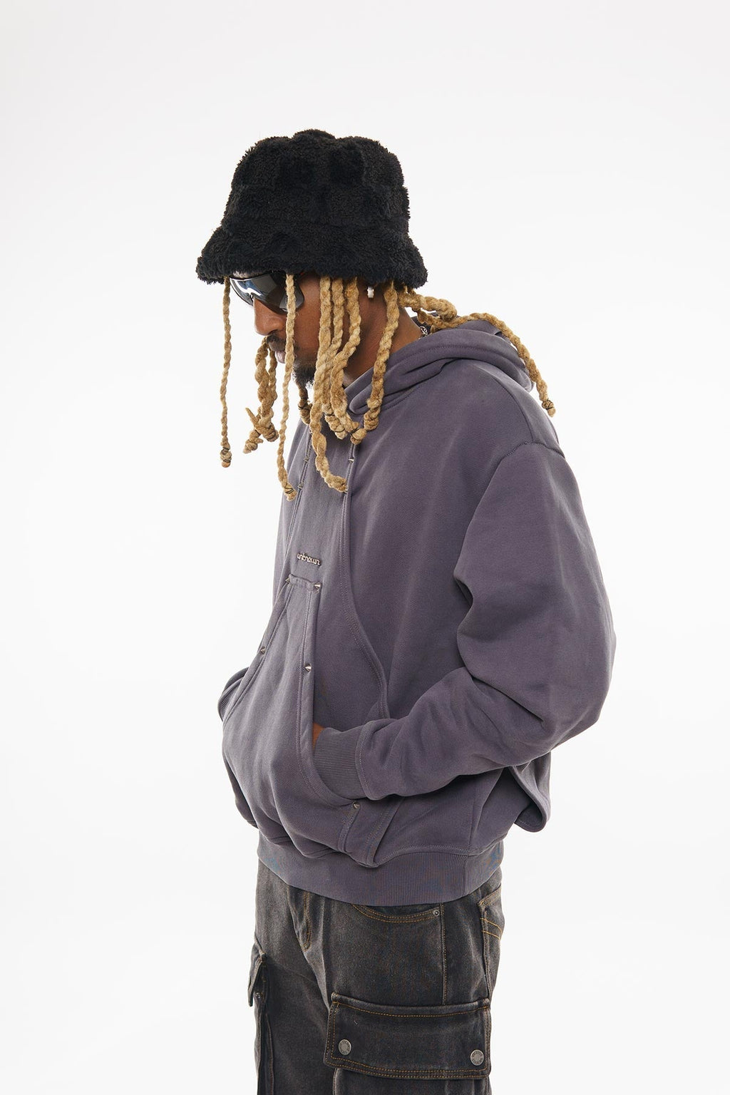 Unknown cotton fleece pullover hoodie