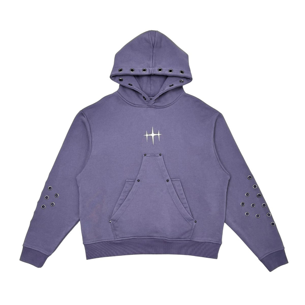 Unknown washed effect pullover hoodie