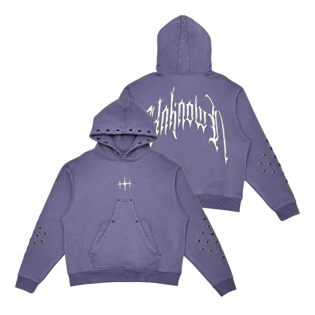Unknown washed effect pullover hoodie