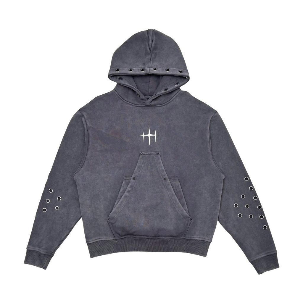 Unknown washed effect pullover hoodie