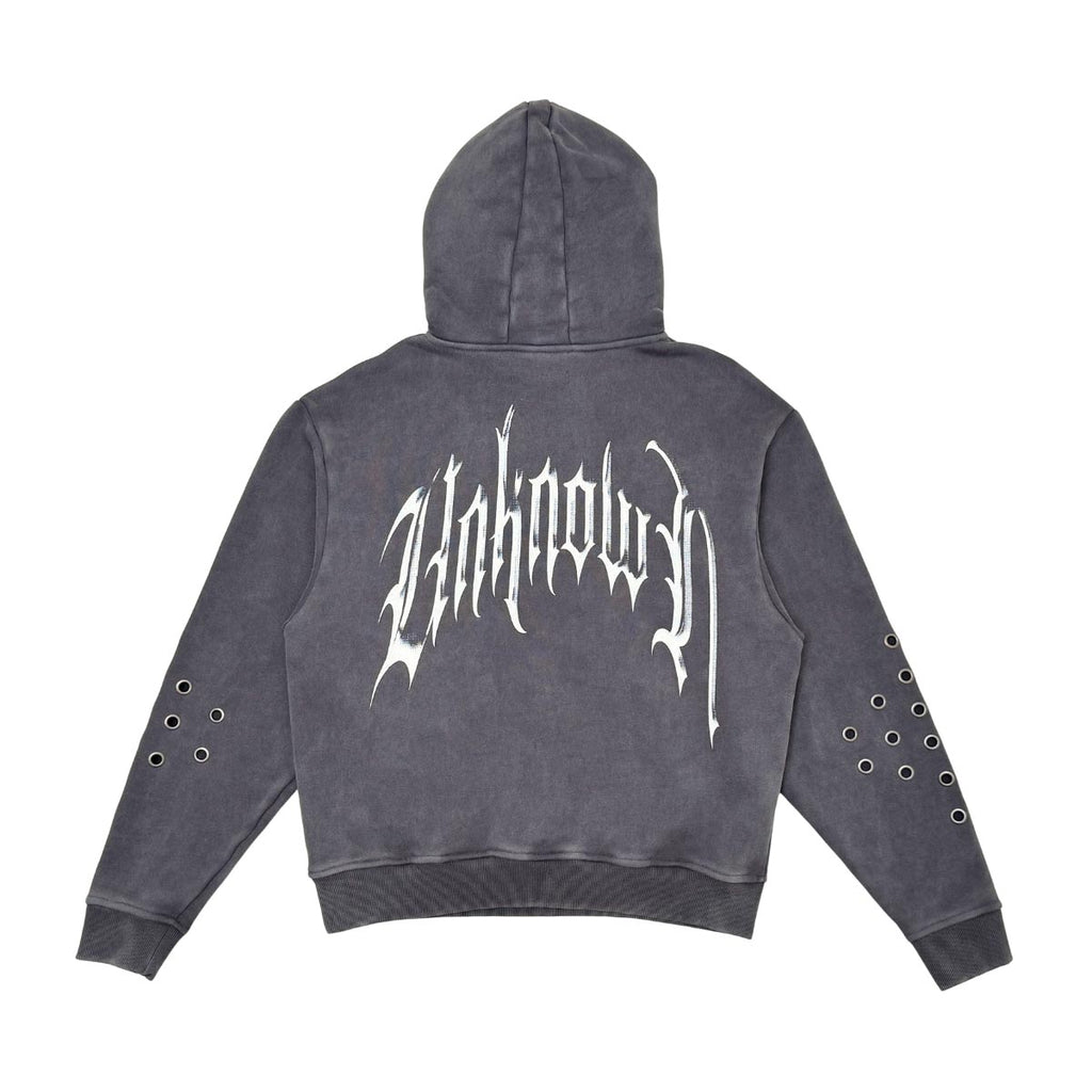 Unknown washed effect pullover hoodie