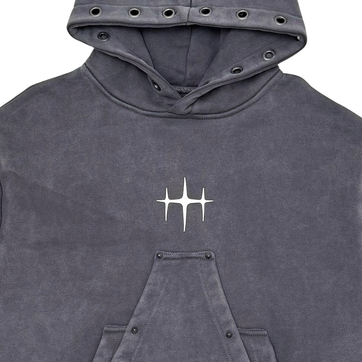 Unknown washed effect pullover hoodie
