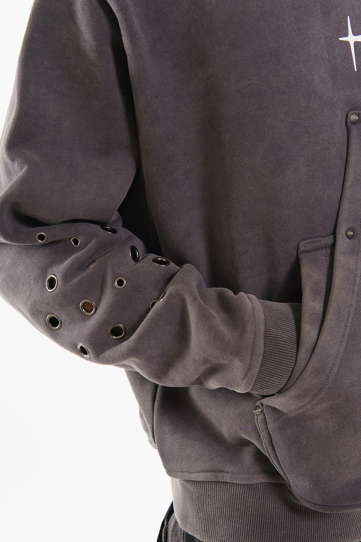 Unknown washed effect pullover hoodie