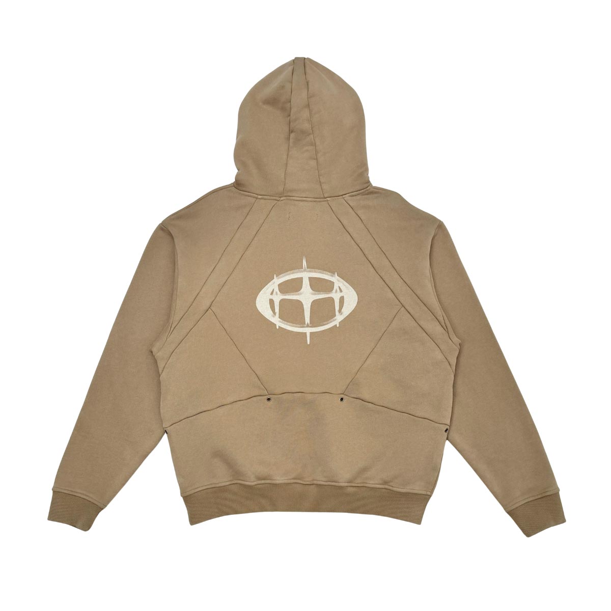 Unknown washed effect heavyweight cotton fleece hoodie