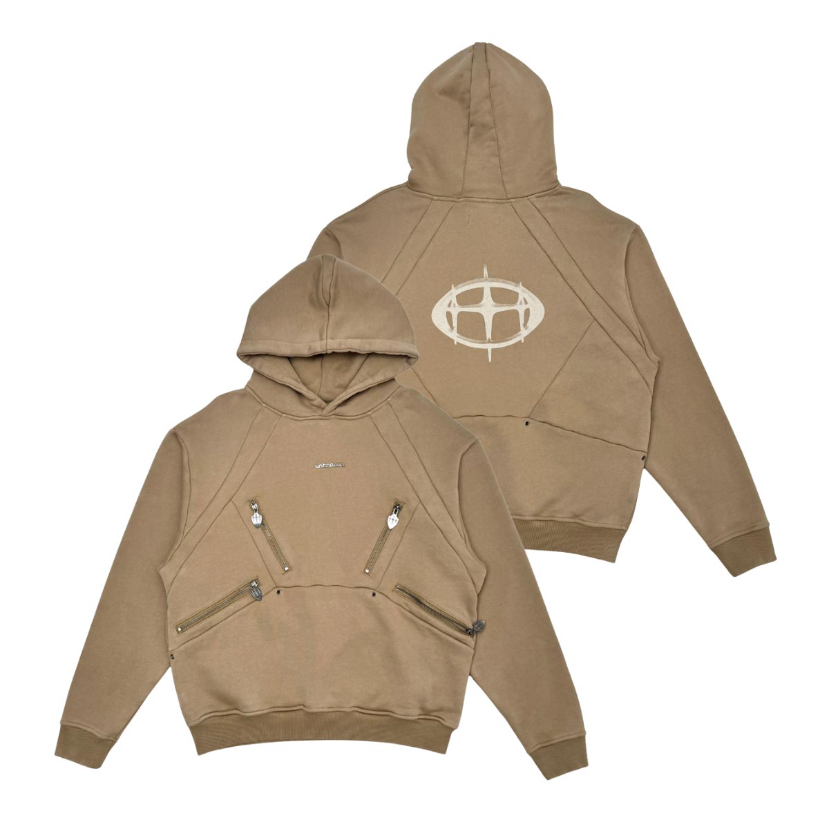 Unknown washed effect heavyweight cotton fleece hoodie