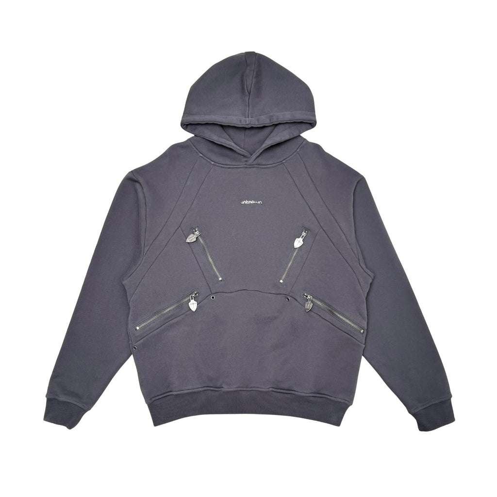 Unknown washed effect heavyweight cotton fleece hoodie