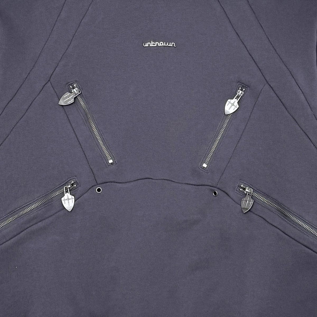 Unknown washed effect heavyweight cotton fleece hoodie