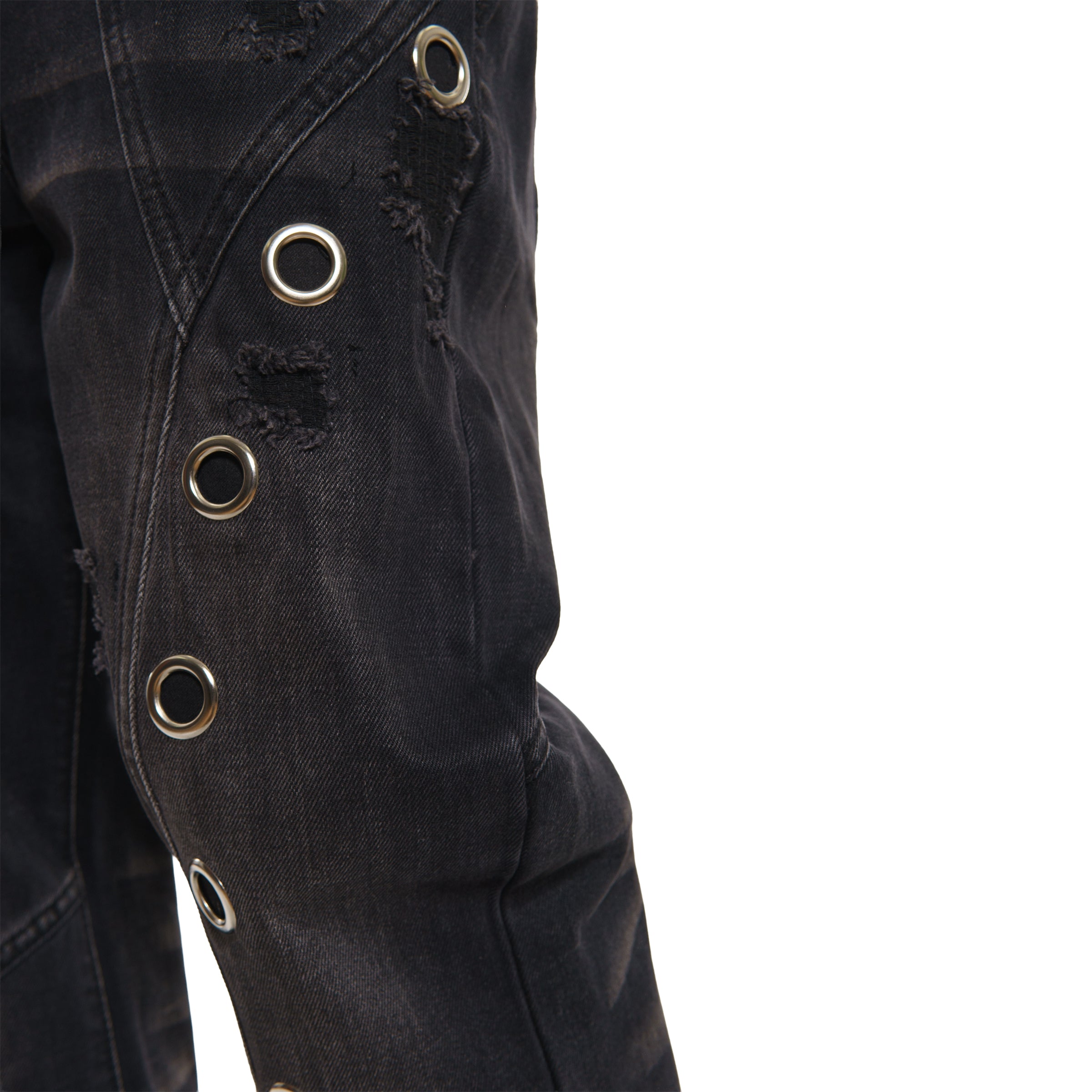 Studded premium denim western fit pant