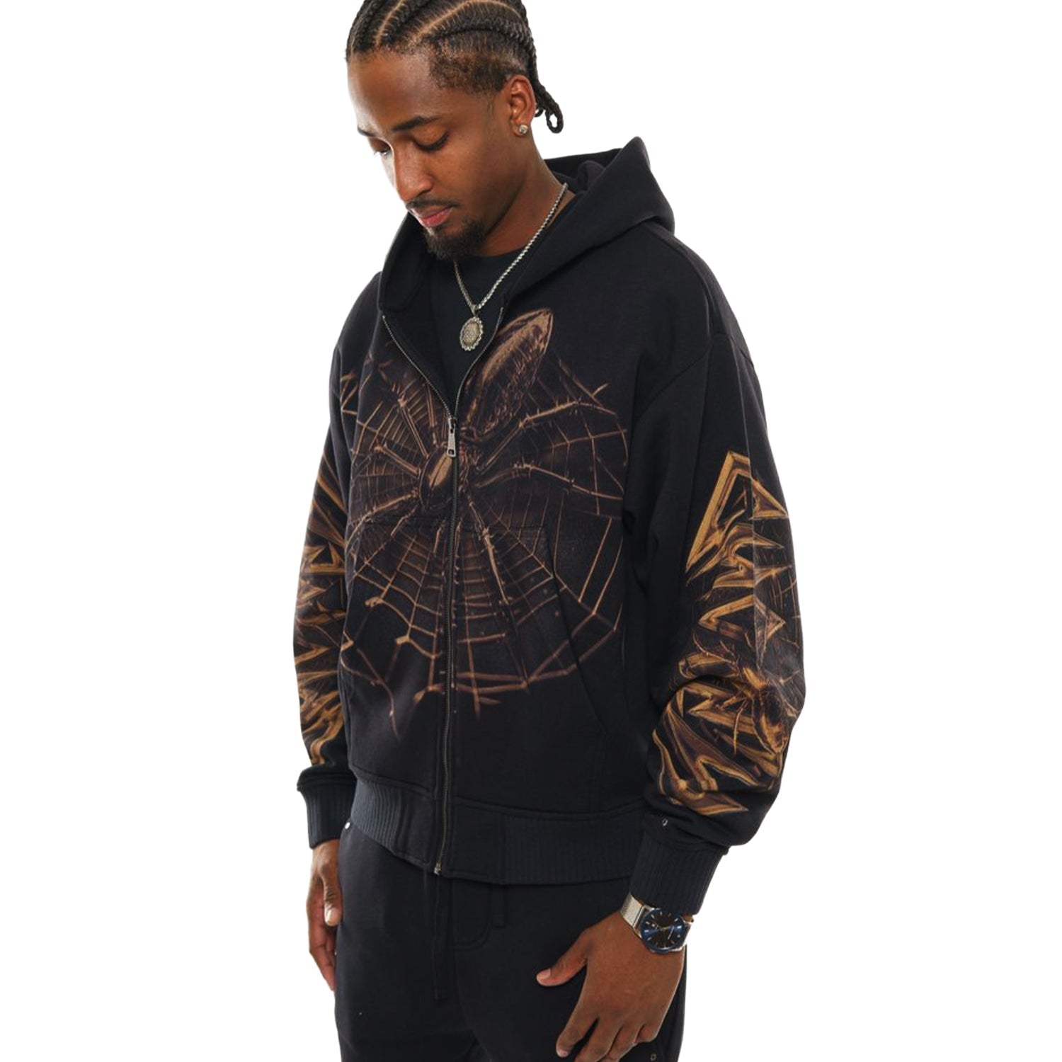 Spider oversized full zip hoodie set
